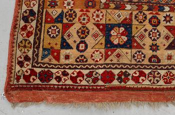 Matto, antique Melas prayer rug, ca 154-158 x 100-106 cm (as well as 1 and 3,5 cm flat weave at the ends), Anatolia.