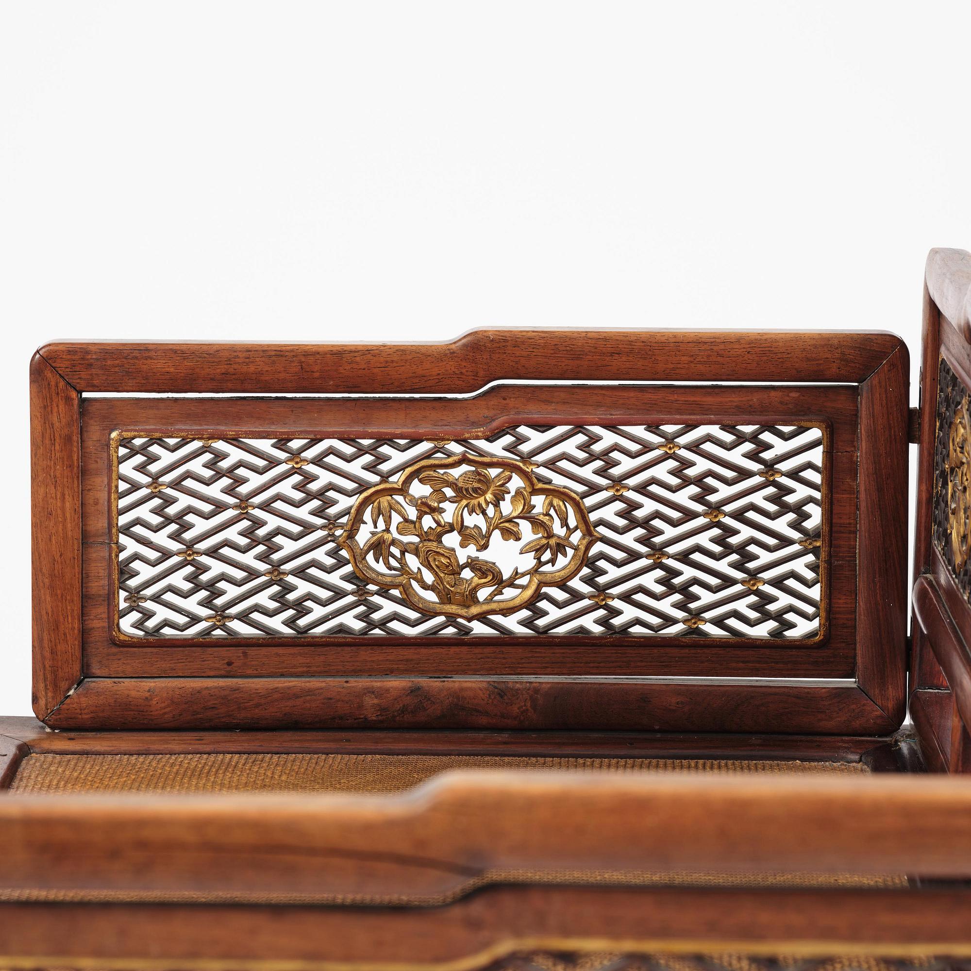 Dagbädd, hardwood. Qingdynastin, 1800-tal.