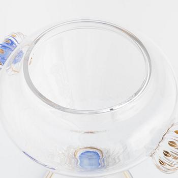 Monica Backström, a lidded glass cup, Kosta Boda, Sweden, numbered 1/25.