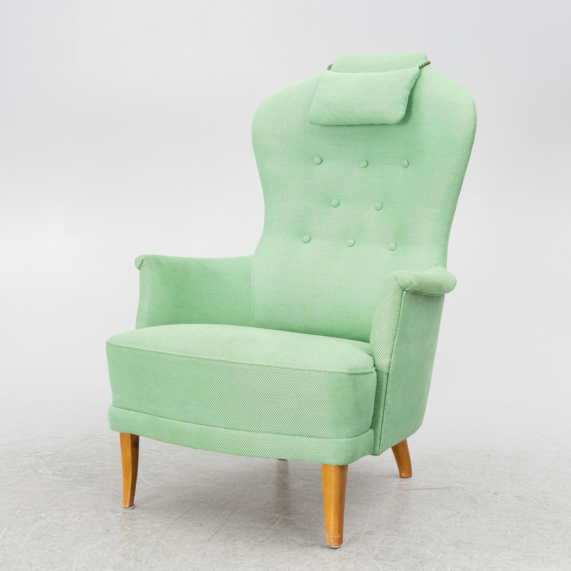 Carl Malmsten, a 'Farmor' armchair, OH Sjögren, late 20th century.