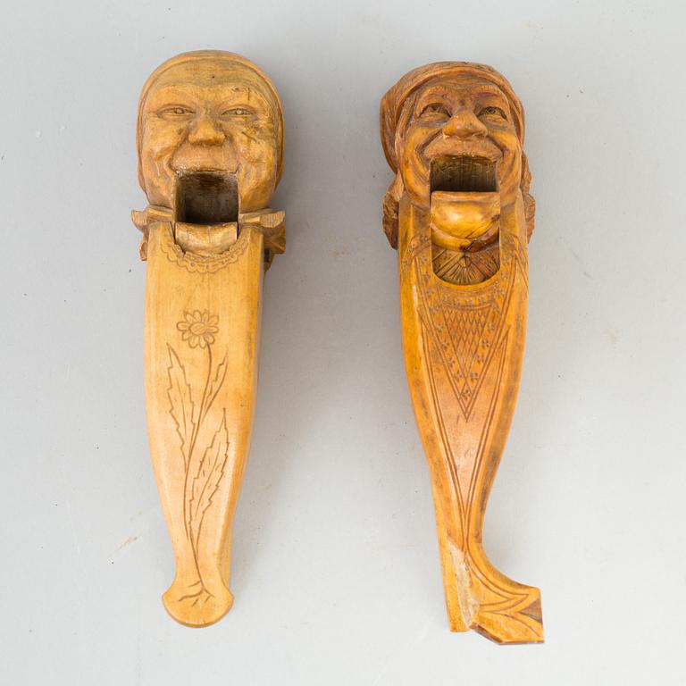 a pair of nutcrackers from the 20th century.