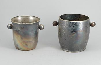 VINKYLARE, 2 st, nysilver, 1900-tal.