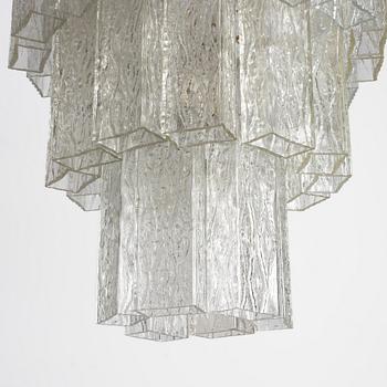 A glass ceilign lamp, Murano, Italy, second half of the 20th century.
