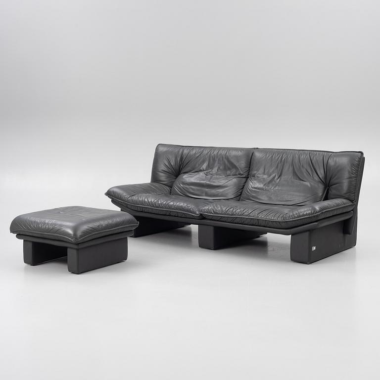 Nicoletti Salotti, an "Ambassador" sofa with ottoman, Italy 1970s-1980s.