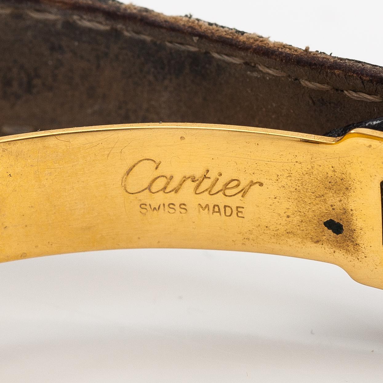 Cartier, Vermeil, wristwatch, 24 mm.