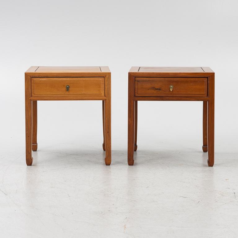 Lamp tables, a pair, China, modern manufacture.