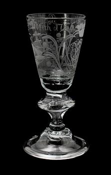 POKALGLAS, dat 1756.