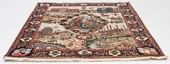 Matta, Täbriz, sk, Fyra årstider, ca 196 x 151 cm.