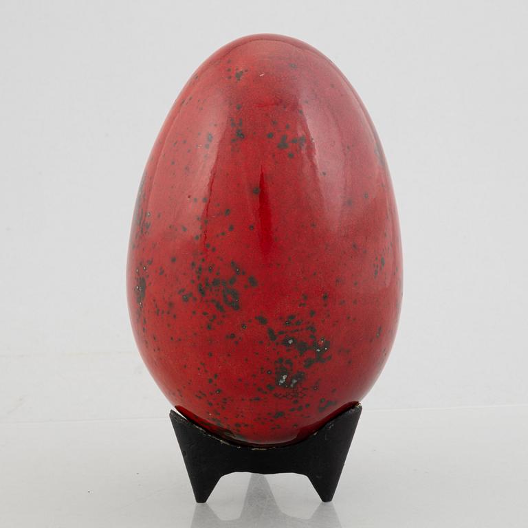 Hans Hedberg, a faience sculpture of an egg, Biot, France.