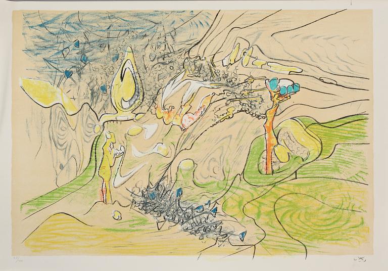 ROBERTO MATTA, mapp, "5 litographies", signerade och numrerade 47/100.