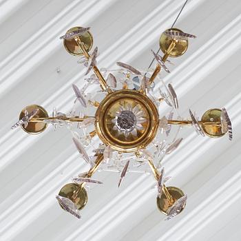 A Swedish Rococo 18th century six-light chandelier.