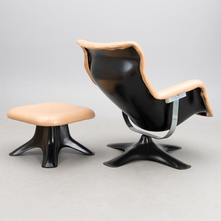 A 1970's 'Carousel' armchair and stool for Haimi Finland.