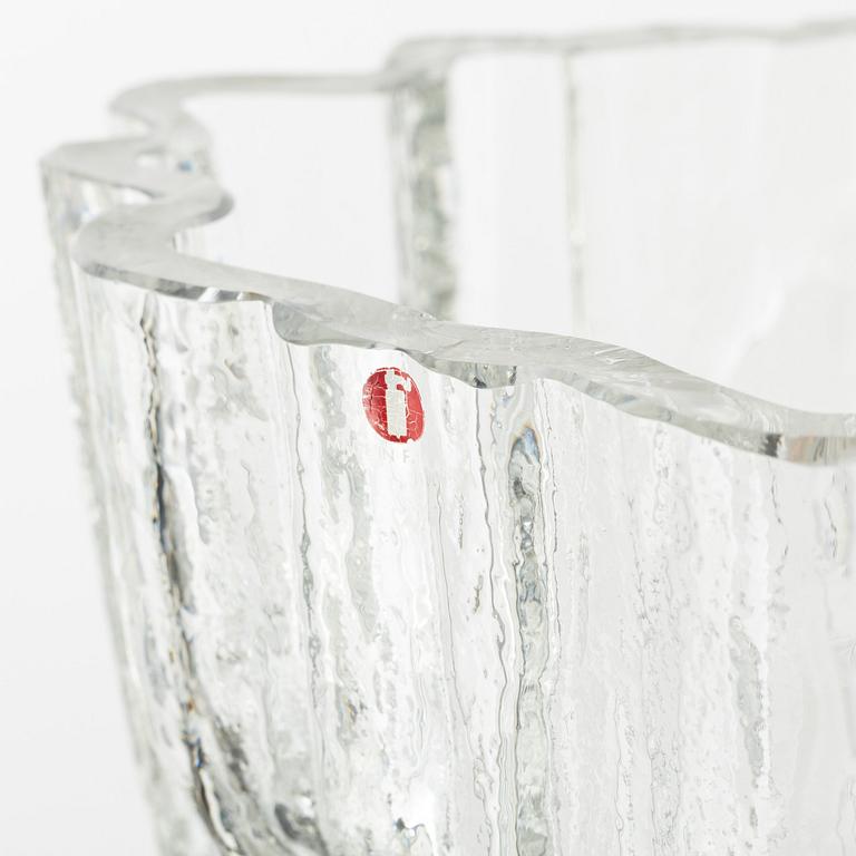 Tapio Wirkkala, vas, glas,  "Marmora", modell 3544, Iittala, 1970-tal.