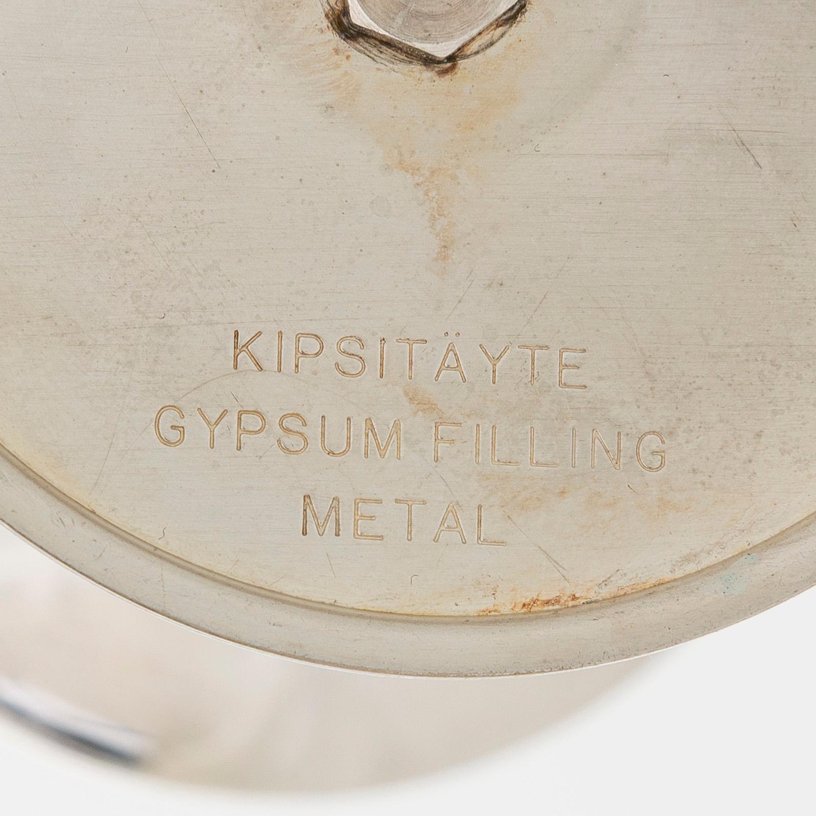 Tapio Wirkkala, kynttilänjalkoja, 3 kpl, "Trumpetti", Kultakeskus Hämeenlinna 1984-1988.