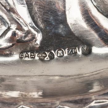 Two silver ashtray.