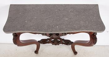Spegel med konsolbord, nyrokoko, 1800-talets andra hälft.