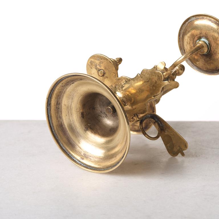 NATTLJUSSTAKE, för två ljus, senbarock, 1700-talets början.
