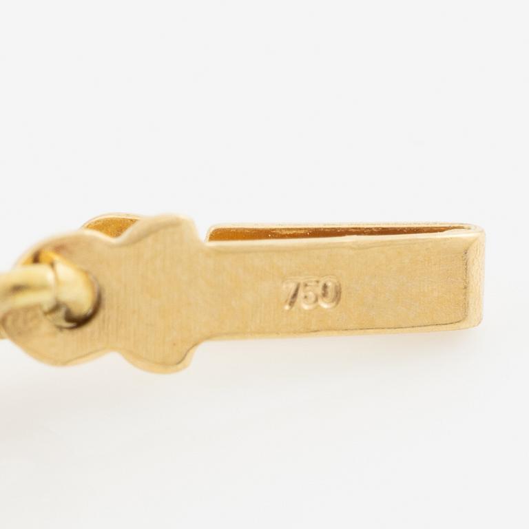 Collier odlade pärlor lås 18K guld.