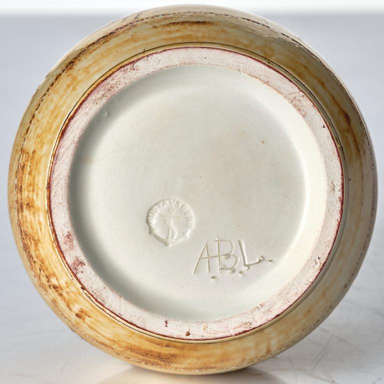 Anders Bruno Liljefors, two stoneware vases, Gustavsberg studio, Sweden ca 1949-50.