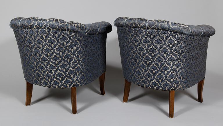 FÅTÖLJER, 1 par, 1900-talets mitt.