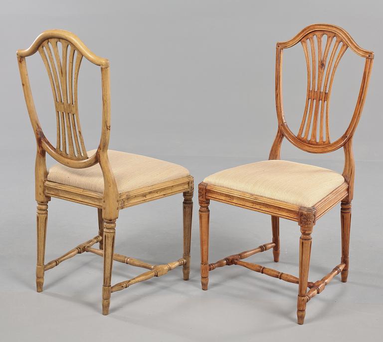 STOLAR, 6 st, gustavianska, omkring 1800.