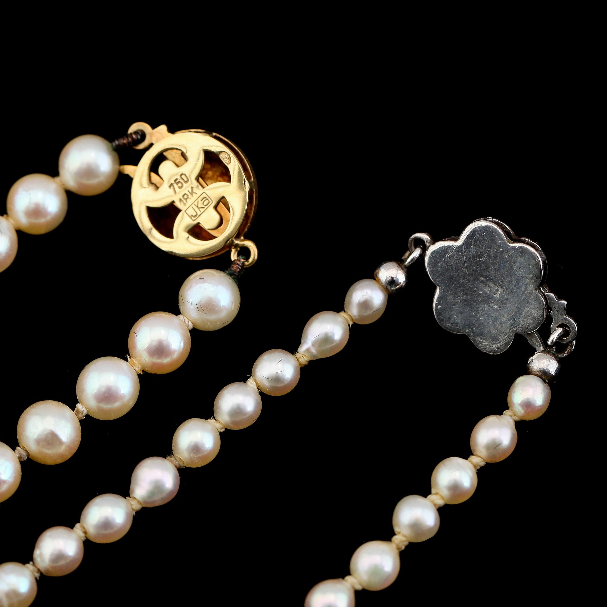 COLLIER, 2 st, odlade pärlor.