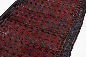 A runner carpet, antique Kurdish possibly, c. 280 x 112 cm.