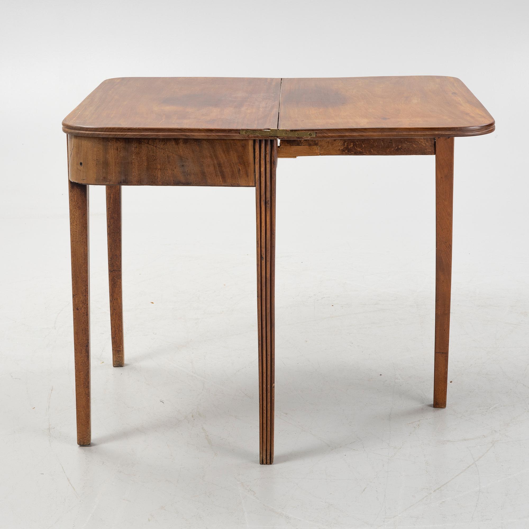 A mahogany card table, mid 19th Century.