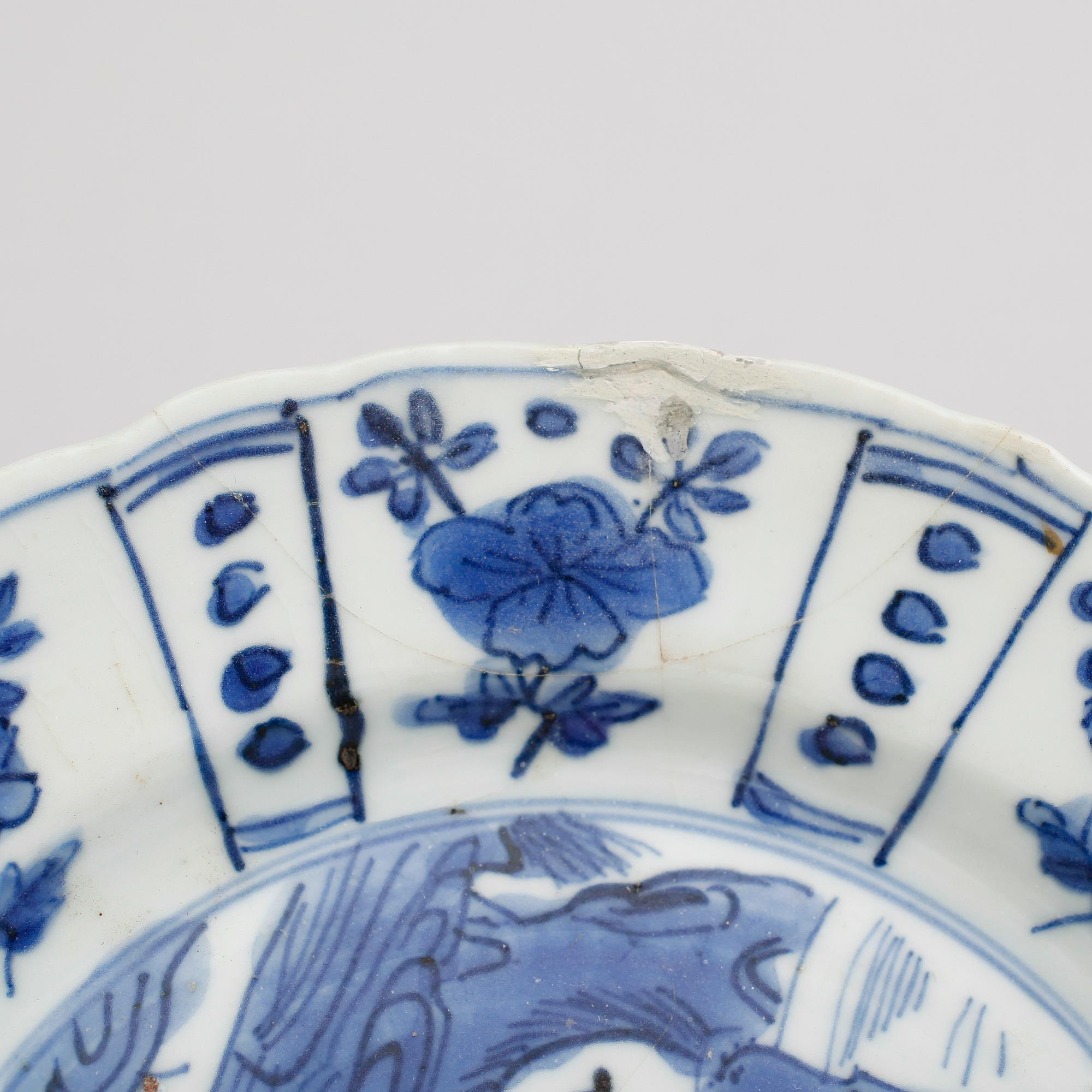 TALLRIK SAMT FAT, 3 st, porslin, Kina, Wan Li 1572-1619.