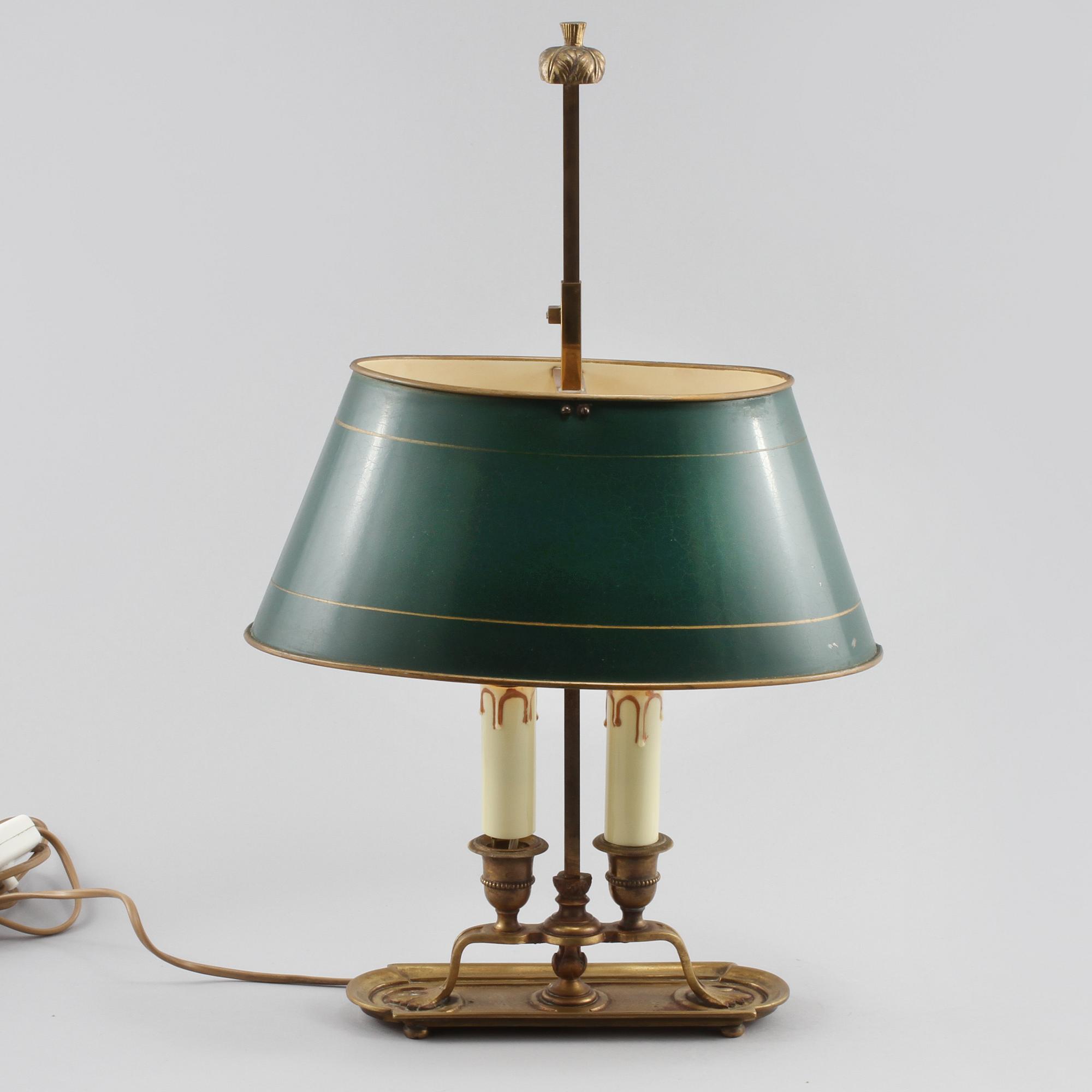 BORDSLAMPA, bouilotte-modell, 1900-talets andra hälft.