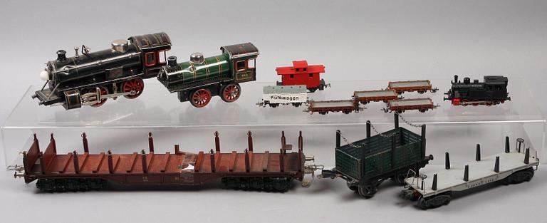 PARTI MODELLJÄRNVÄG, ca 13 delar, bl a Buko, Märklin, Fandor, Rokal.