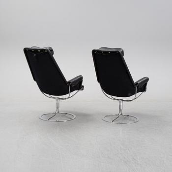 Bruno Mathsson, fåtöljer, ett par, "Jetson" för Dux 2000-tal, formgiven 1969.