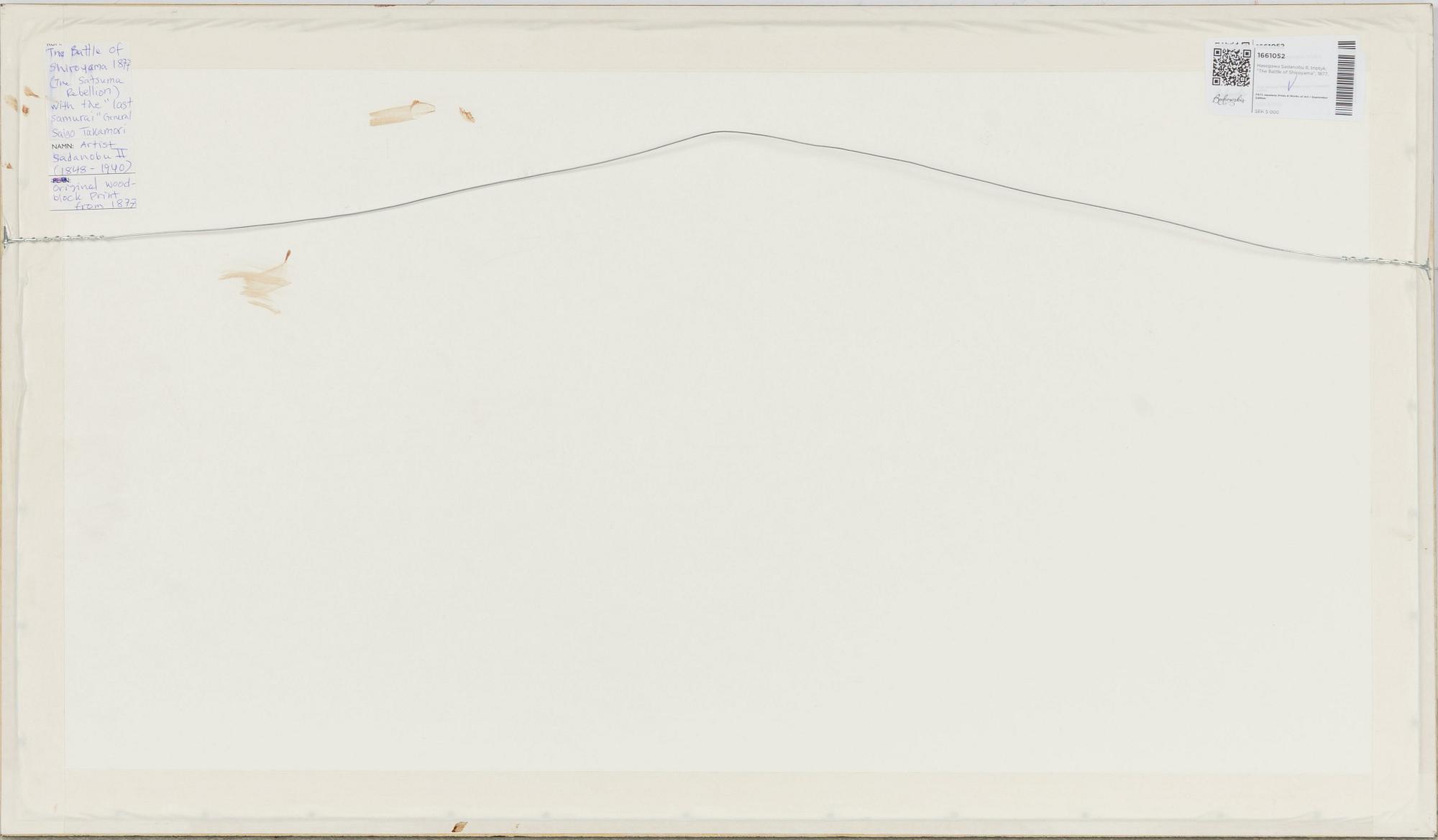 Hasegawa Sadanobu II, triptych, 'The Battle of Shiroyama', 1877.