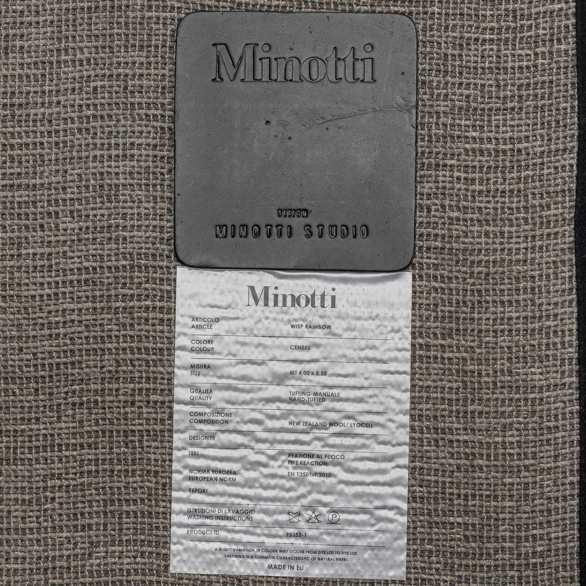 A tufted 'Wisp Rainbow Cenere' carpet, Minotti, Italy, c. 550 x 400 cm.
