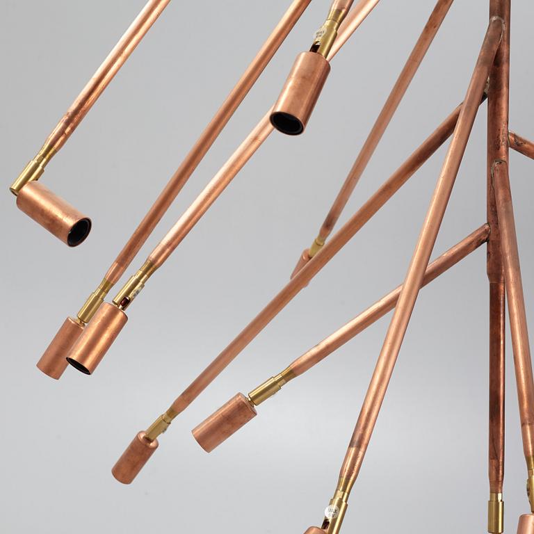 Jonas Bohlin, a 'Kvist 16' copper ceiling light, Örsjö Belysning.