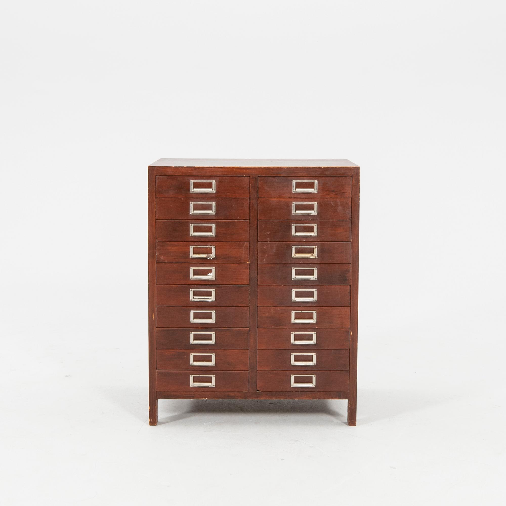 Document cabinet, mid-20th century.