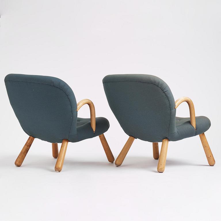 Scandinavian Modern, fåtöljer, ett par, "Clam chairs", 1940-50-tal.