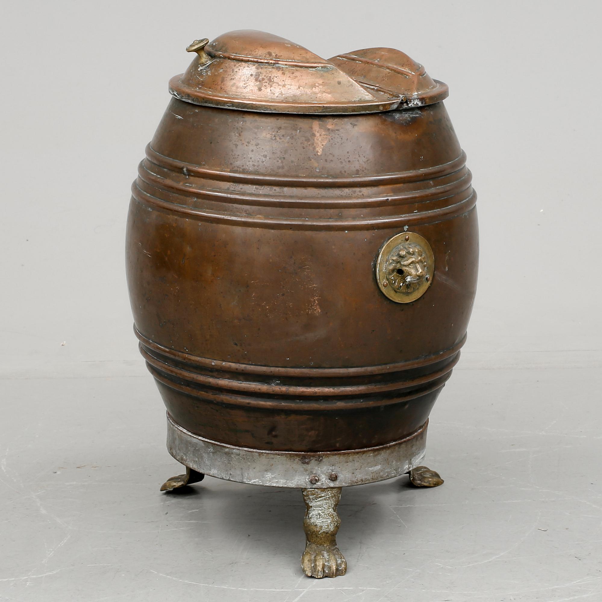 VATTENTUNNA, koppar, sent 1800-tal.