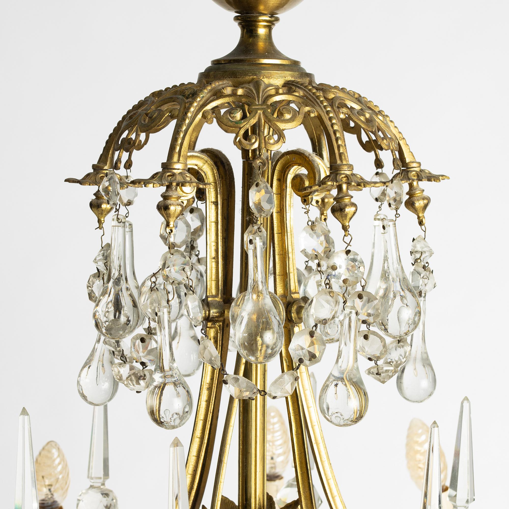 A chandelier, late 19th Century.