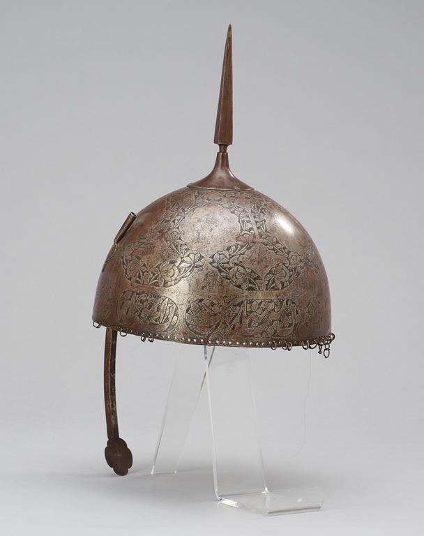 An 19th Century Persian Kula Khud Helmet.
