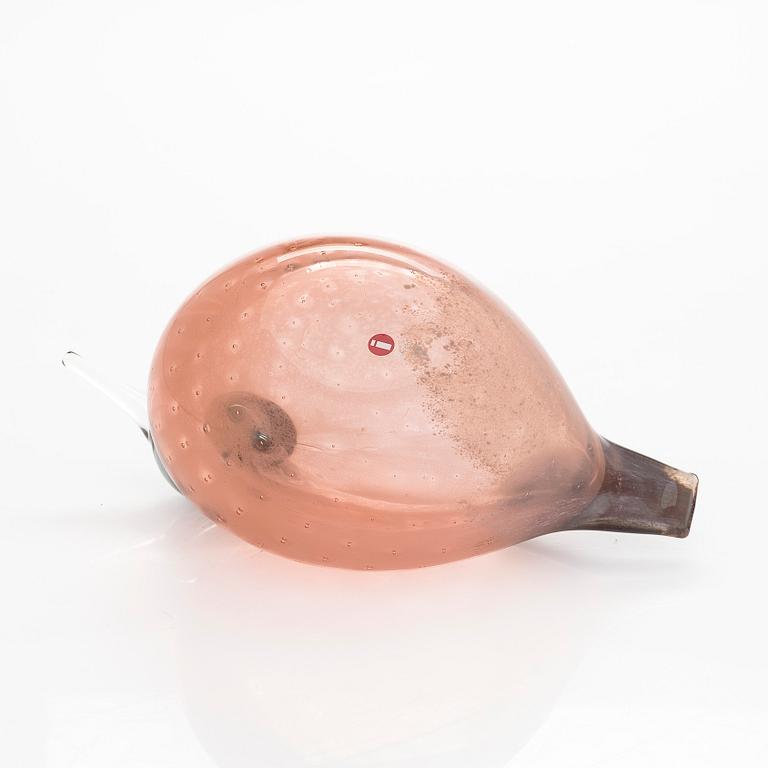 Oiva Toikka, glasfågel, signerad O. Toikka, Nuutajärvi, 2002.