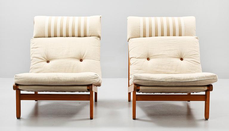 VILSTOLAR, ett par, "The Rag Chair", Bernt för Schiang, Danmark.