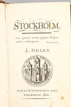 BOKVERK, vol I-IV, "Stockholm", av Johan Elers, Stockholm 1800-01.