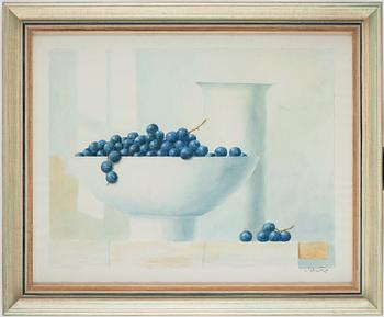 Philip von Schantz, Akvarell på papper, Signerad Von Schantz och daterad -87.