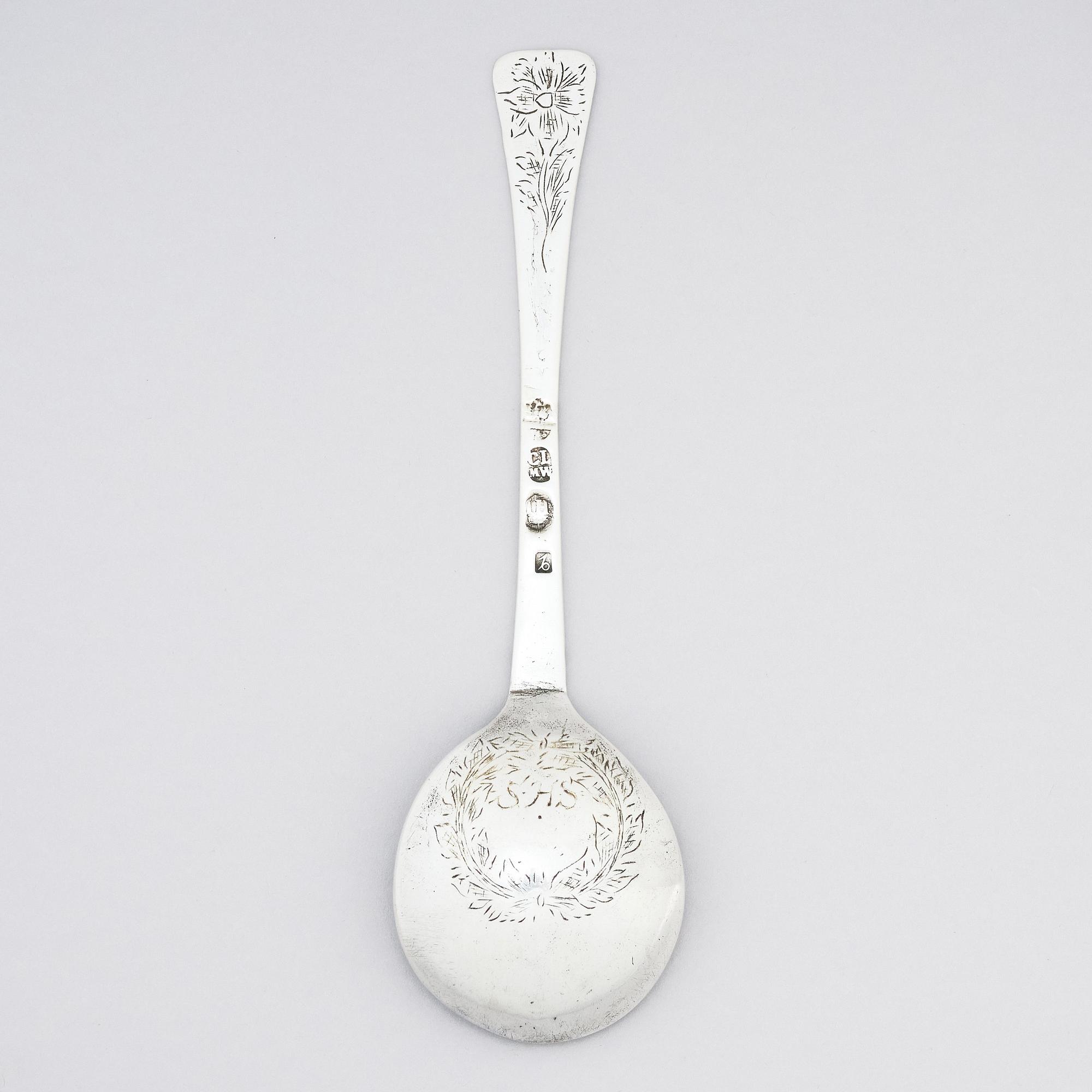 Sked, silver, Köpenhamn mellan 1717-1729, oidentifierad mästare.