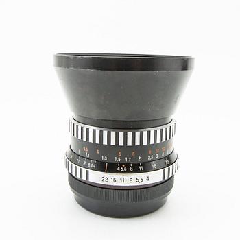 Camera, Kiev 60, and 3 lenses.