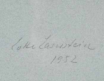LOTTE LASERSTEIN, pastell, signerad 1952.
