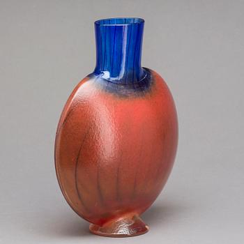 VASE, glass, signed, Kjell Engman, Kosta Boda.