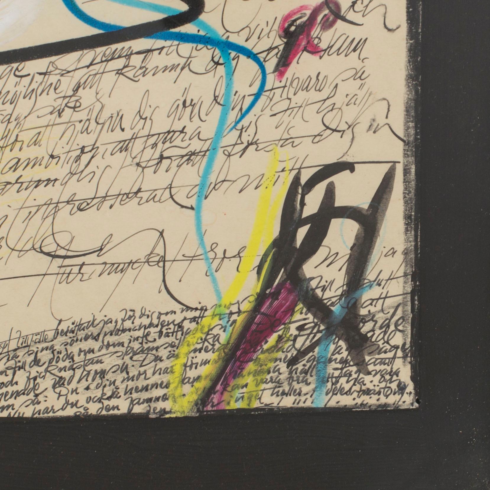 IAN HELLSTRÖM, 2 mixed media paintings, signed.