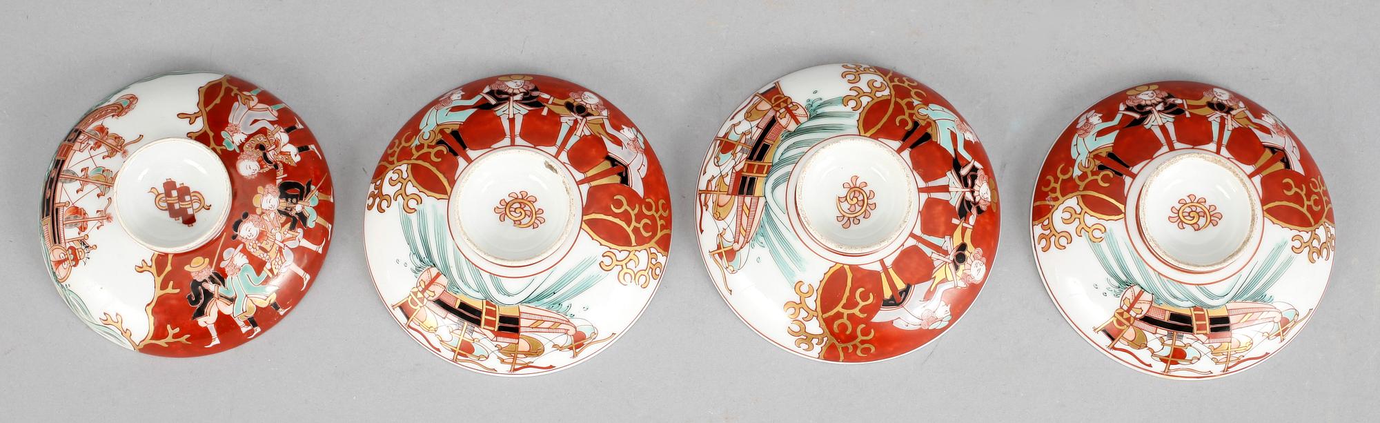 LOCK, 4 st, porslin, Japan, Meiji.